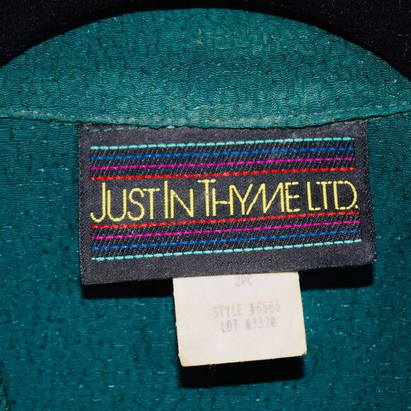 Vintage Just In Thyme LMTD Green Blouse | Size 10 - Picture 3 of 5